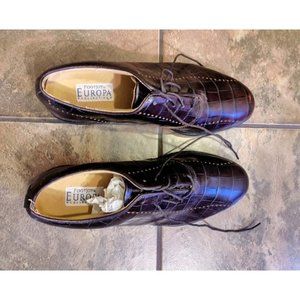 Footjoy Europa Collection Womens 9M Brown Leather Golf Shoes Spikes 99238 Lace